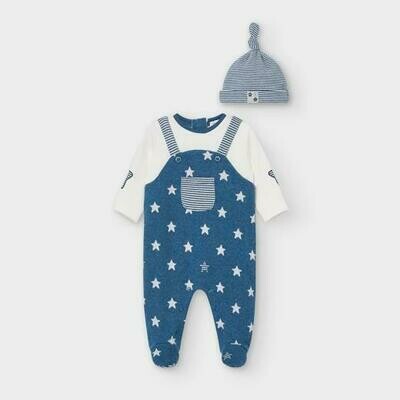Mayoral tutina e cappello Indigo Vig Blu neonato