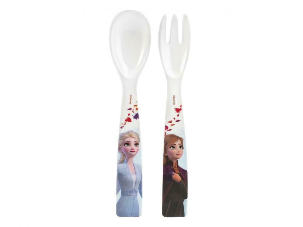 Disney Frozen set 2 posate, 1 cucchiaio e 1 forchettina