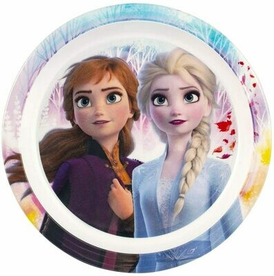 Disney Frozen piatto piano 22 cm bambina 6 mesi+, in melamina