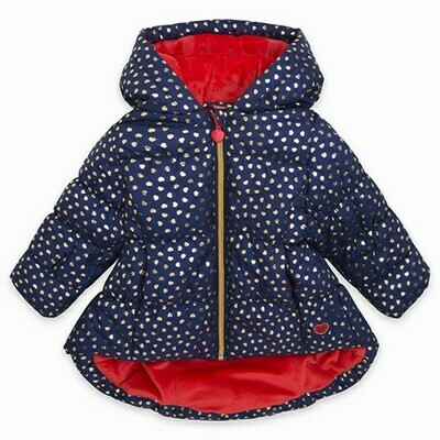 Tuc Tuc giubbotto imbottito Rosso/Blu Cuori Oro bambina