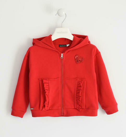 Sarabanda Felpa Cuore Rosso Short bambina