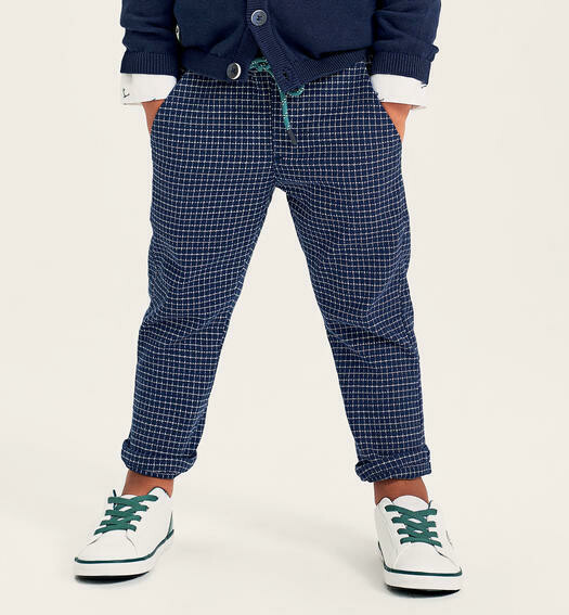 Sarabanda pantalone quadri Blu bambino