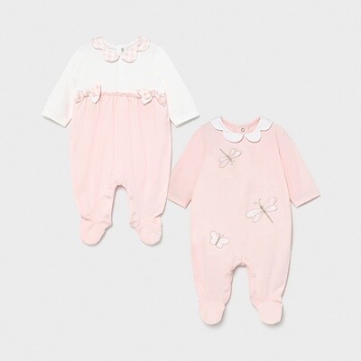 Mayoral Set 2 tutine Farfalle Rosa neonata