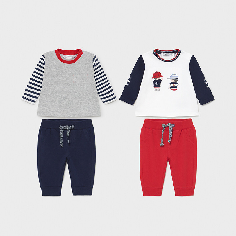 Mayoral Set 2 completi Red/Navy neonato