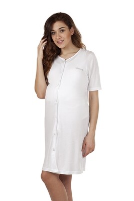 Premamy camicia per il parto aperta davanti mezza manica