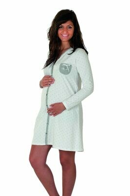 Premamy camicia da notte manica lunga apertura davanti