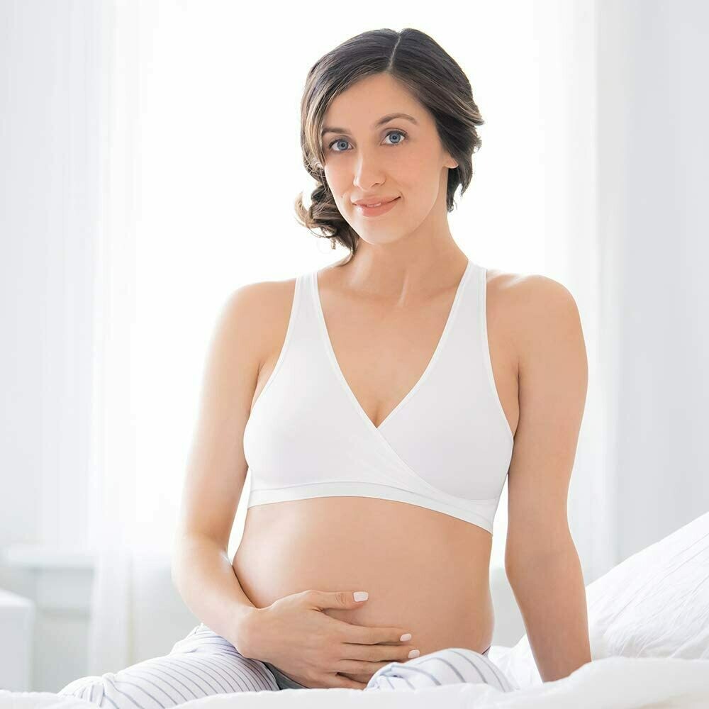 Medela Sleep Bra Reggiseno da notte per la gravidanza e l'allattamento  Bianco, 1pz