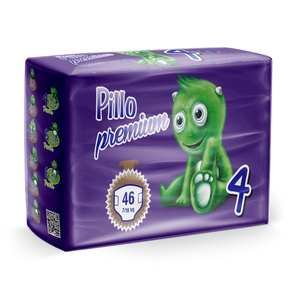 Pillo Premium pannolini Maxi Tg. 4, 46 Pz, 7-18Kg