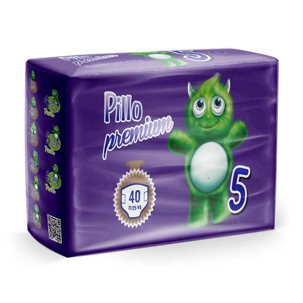 Pillo Premium pannolini Junior Tg. 5, 40 Pz, 11-25Kg
