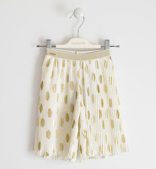 Sarabanda Pantalone palazzo elegante Pois Oro per bambina