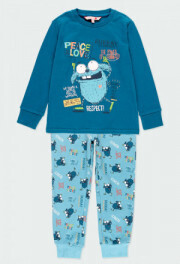Boboli Pigiama Bambino Monster Azzurro