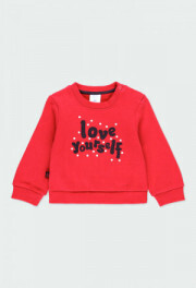 Boboli felpa Love Yourself Rosso bambina