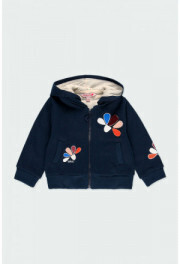 Boboli felpa con cappuccio Fiori Blu bambina