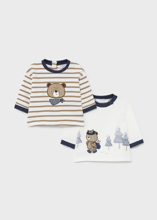 Mayoral Set magliette Orsetto Caramel neonato