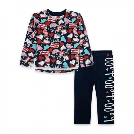 Tuc Tuc completo felpa leggings Hello London bambina