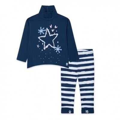 Tuc Tuc completo leggings Glaciar Azzurro bambina