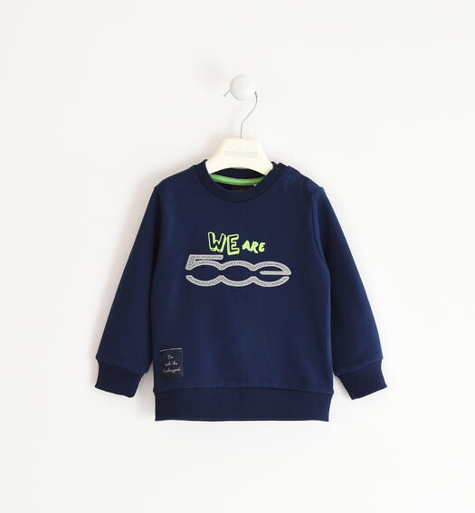 Sarabanda felpa girocollo 500 Navy Blu bambino