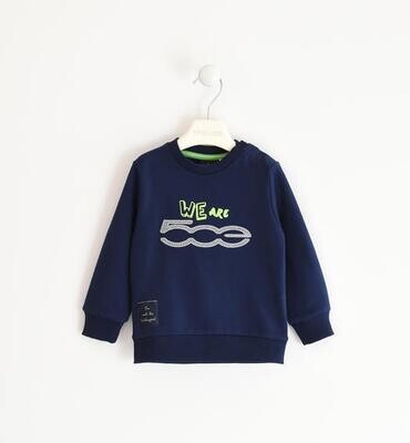 Sarabanda felpa girocollo 500 Navy Blu bambino