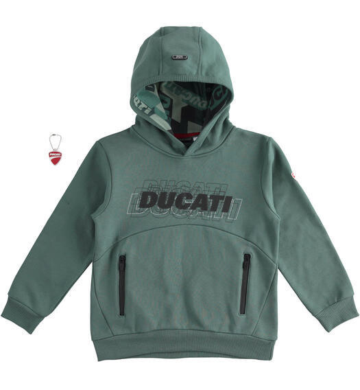 Sarabanda felpa con cappuccio Ducati verde bambino