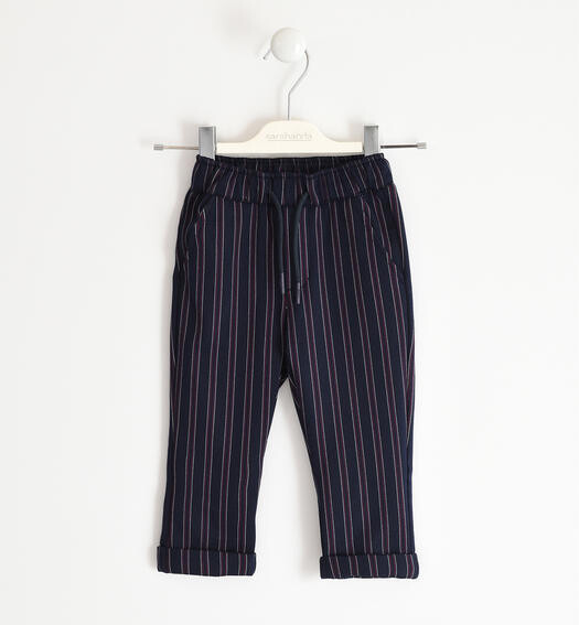 Sarabanda pantalone gessato blu bambino