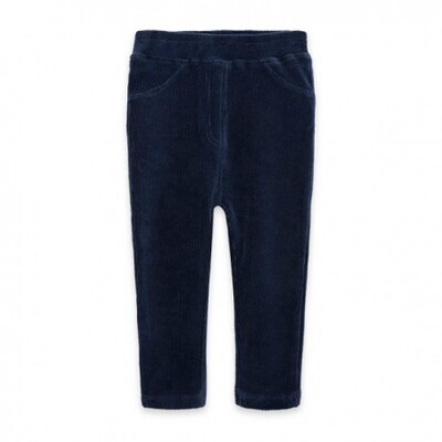 Tuc Tuc leggings velluto blu neonata