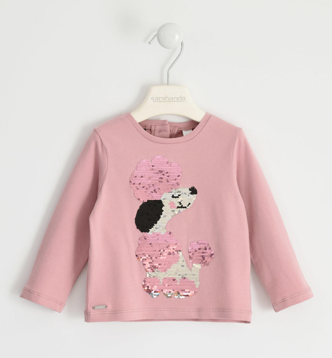 Sarabanda maglia cagnolino Paillettes Rosa bambina