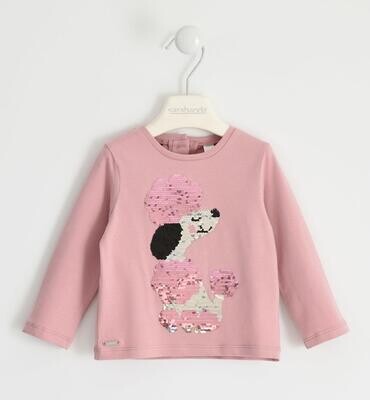 Sarabanda maglia cagnolino Paillettes Rosa bambina