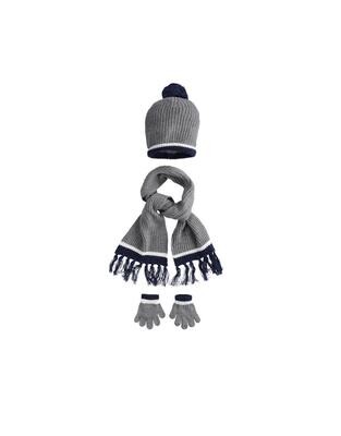 Sarabanda Set cappello sciarpa e guanti grigio bambino