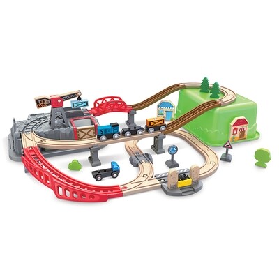 Hape Set costruzioni ferroviarie 50 Pz, 3 anni+