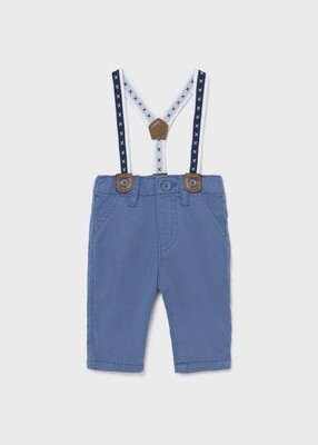 Mayoral pantalone bretelle Ceruleo neonato