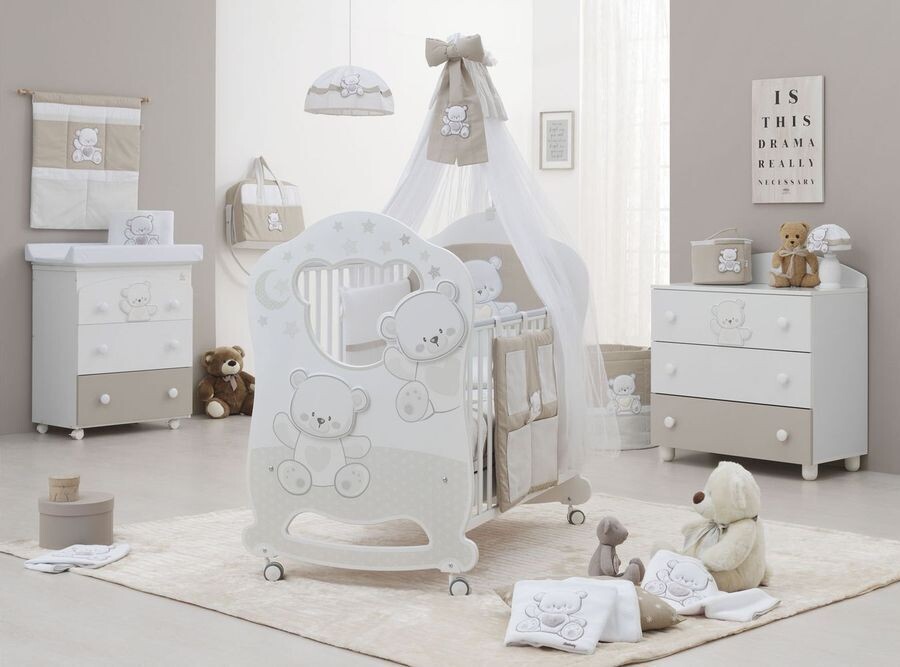 Italbaby Lettino Jolie Oblo&#39; Bianco-Choco