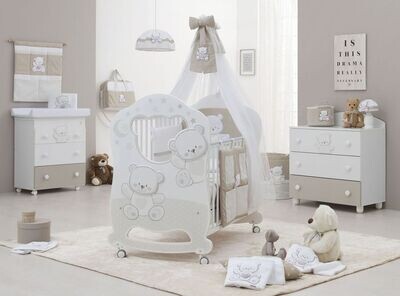 Italbaby Set cameretta Jolie Oblò Bianco-Choco