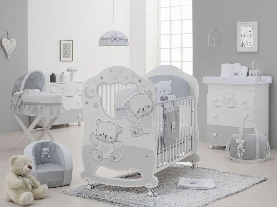 Italbaby Set cameretta Jolie Oblò Bianco-Grey