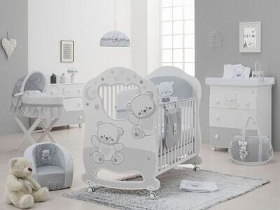 Italbaby Set cameretta Jolie Oblò Bianco-Grey