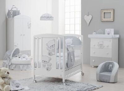 Italbaby Set cameretta Baby Jolie Bianco-Grey