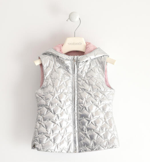 Sarabanda Gilet imbottito argento bambina