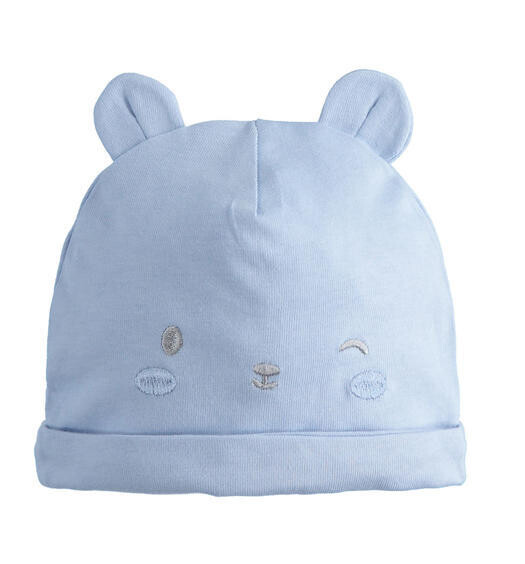 Minibanda cappello cuffia Ecofriends Orsetto Azzurro neonati
