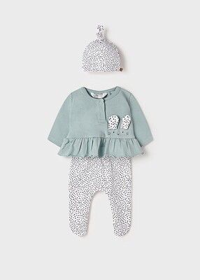 Mayoral completo ghettina e cappello Menta neonata