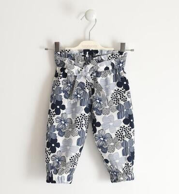 Sarabanda pantalone Indigo Bianco bambina