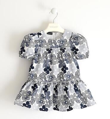 Sarabanda vestito fiori Indigo Bianco bambina