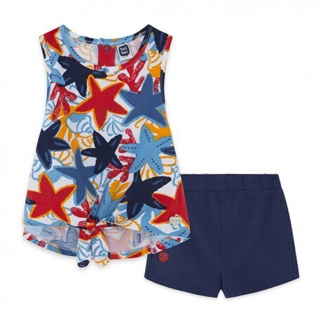 Tuc Tuc completo pantaloncino Submarine Azzurro bambina