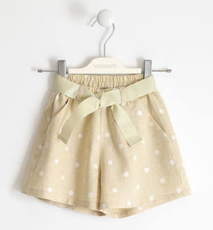 Sarabanda pantalone corto Lino Pois bambina
