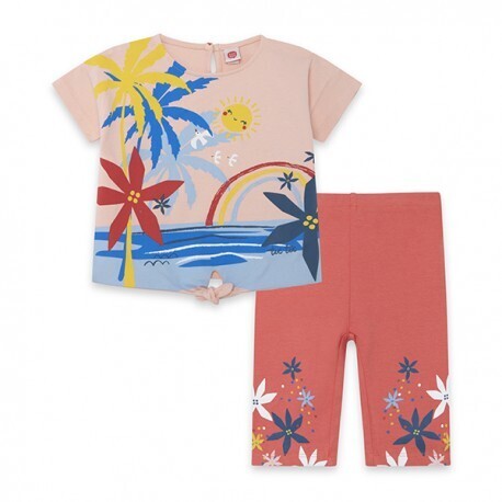 Tuc Tuc completo leggings Enjoy the Sun Arancio bambina