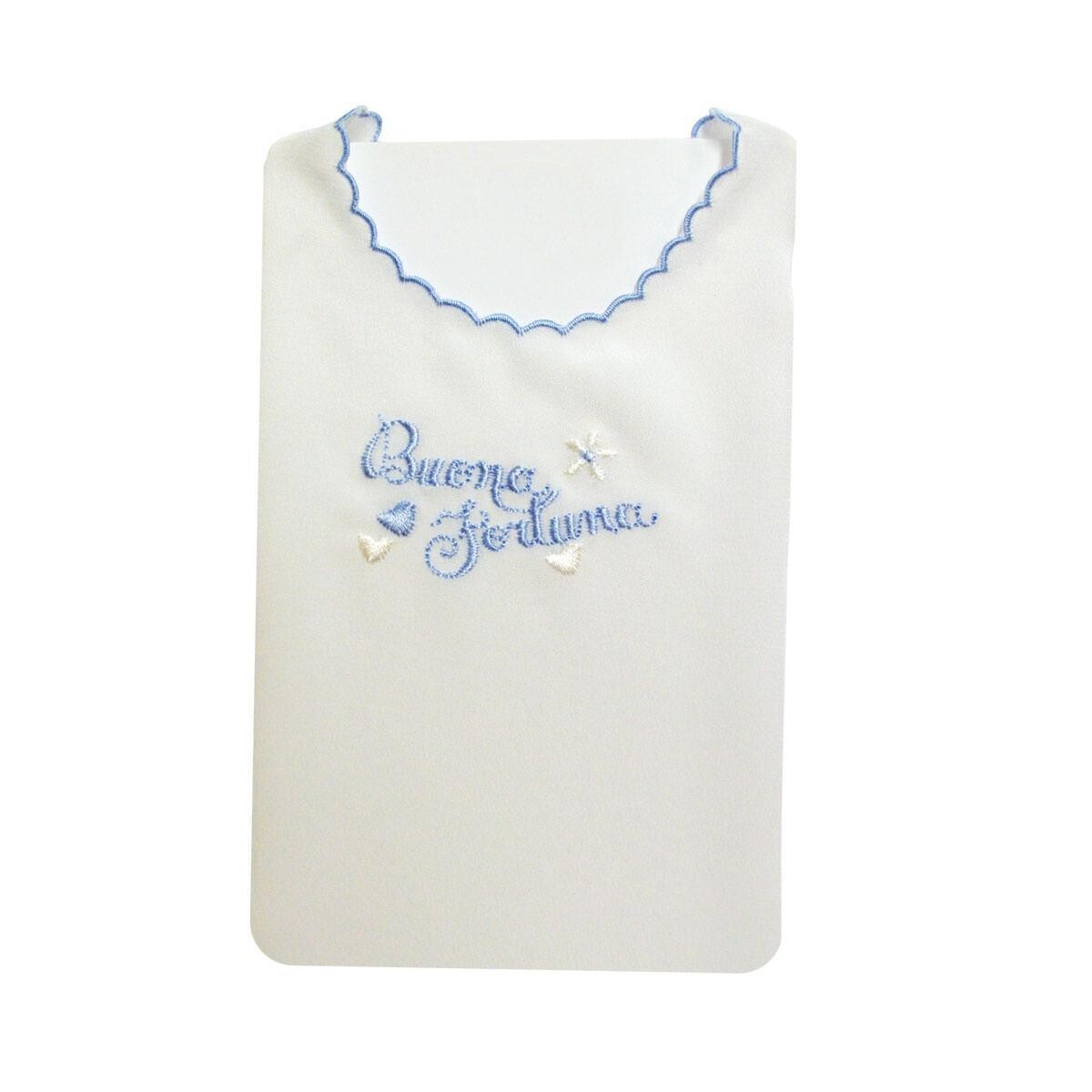 Fantasy Camicino della Fortuna in pura seta Azzurro