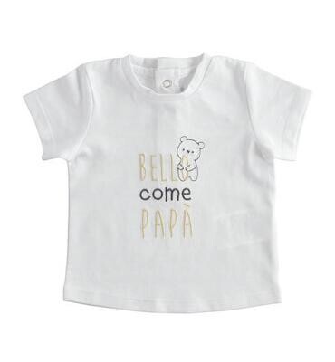 Minibanda T-Shirt Bello come Papà Milk neonato