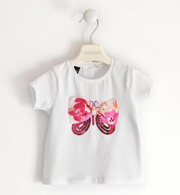 Sarabanda T-Shirt Farfalla Bianco bambina