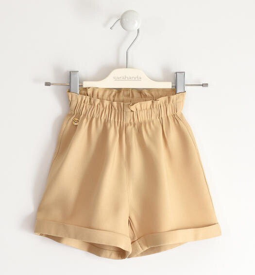 Sarabanda pantalone corto elegante Beige bambina