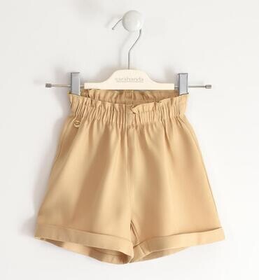 Sarabanda pantalone corto elegante Beige bambina