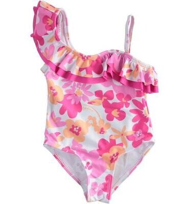Sarabanda Costume Intero Fiori Fucsia bambina