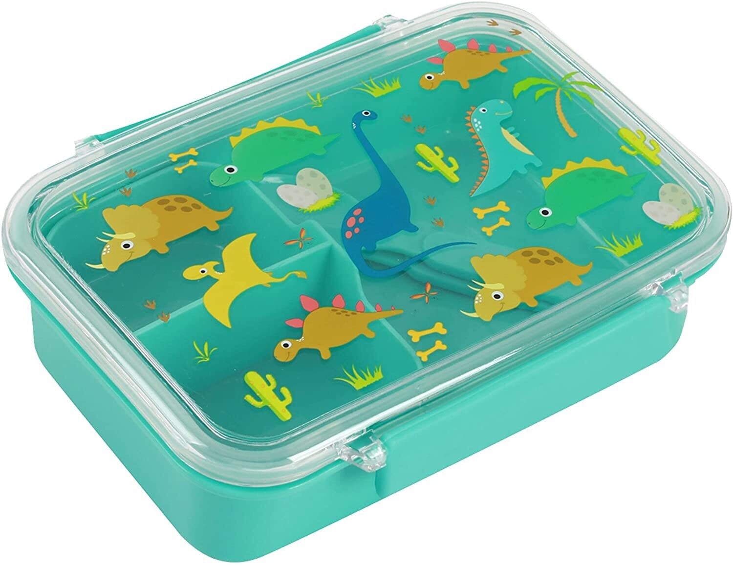 I-Drink Lunch Box con posate Dinosauri Verde, 4 mesi+
